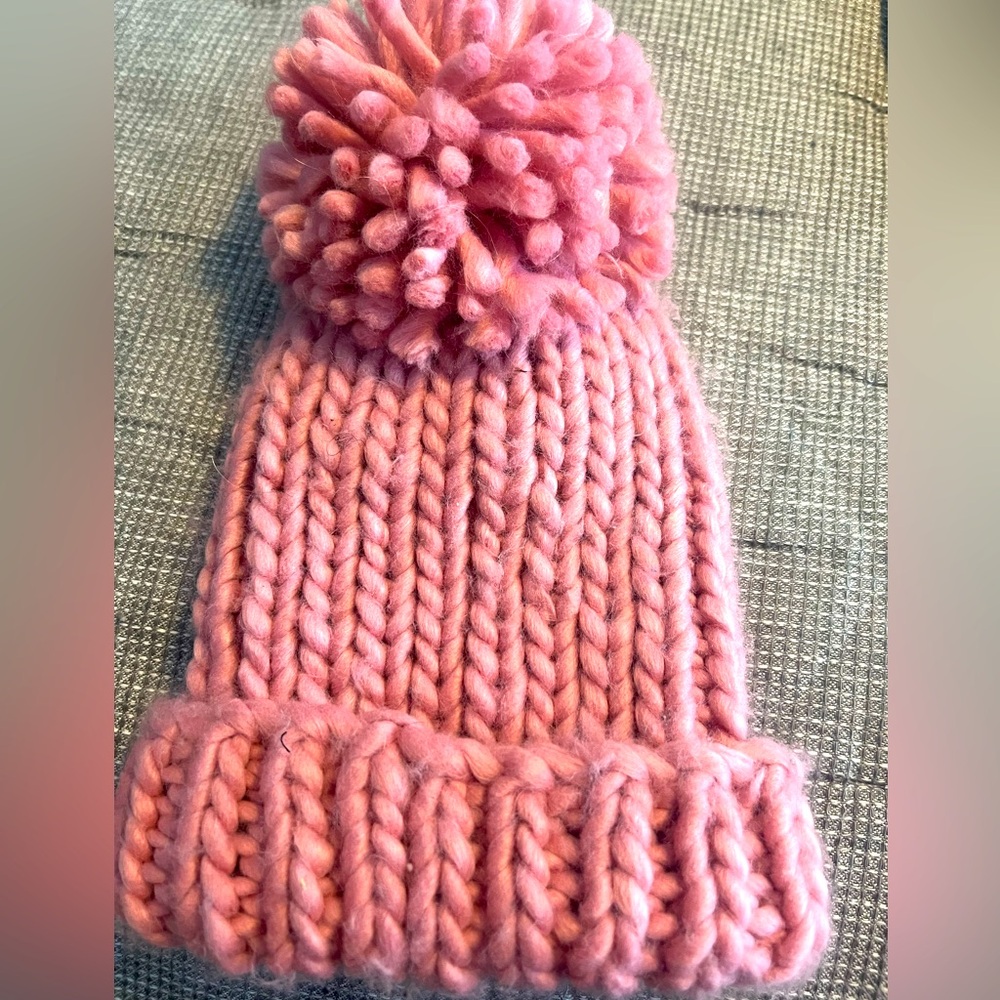 Chunky Beanie in Soft Pink